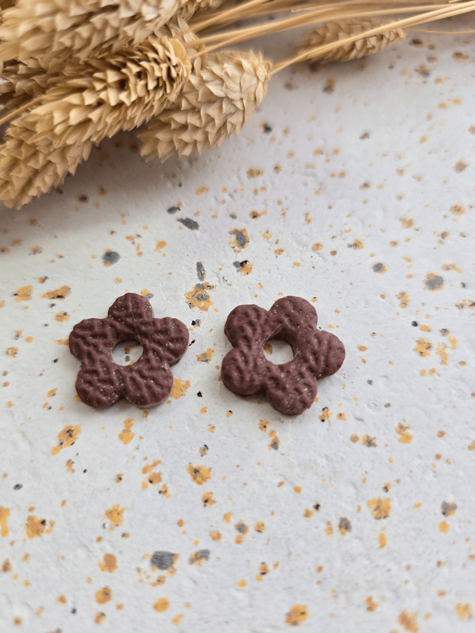 Pampilles Flora – Fleur en argile colorée pour créoles