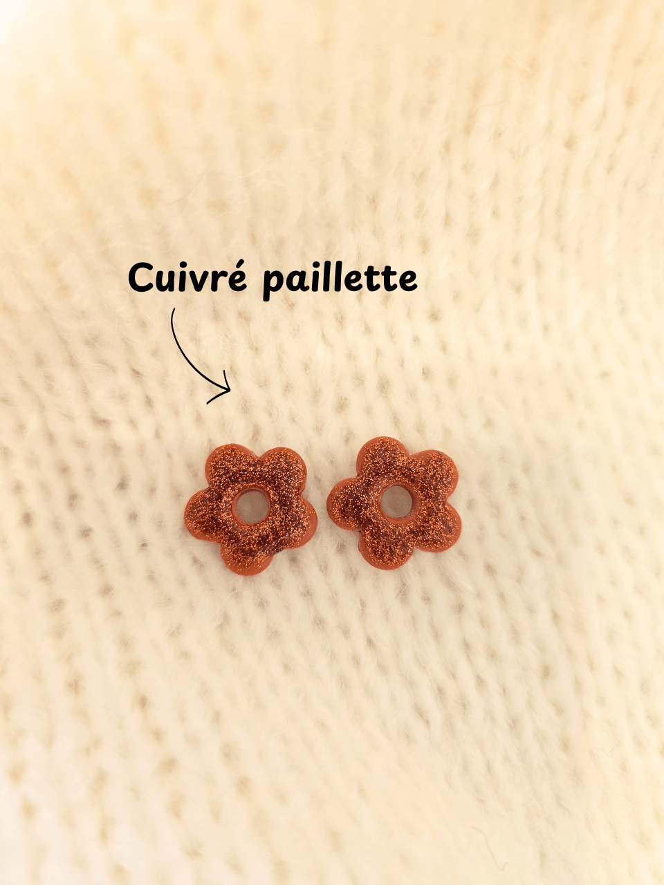 Pampilles Flora – Fleur en argile colorée pour créoles