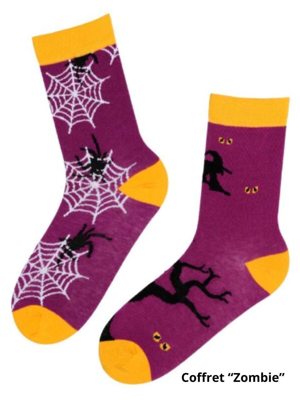 Coffret 3 paires de chaussettes Halloween femme – Taille unique 36-40
