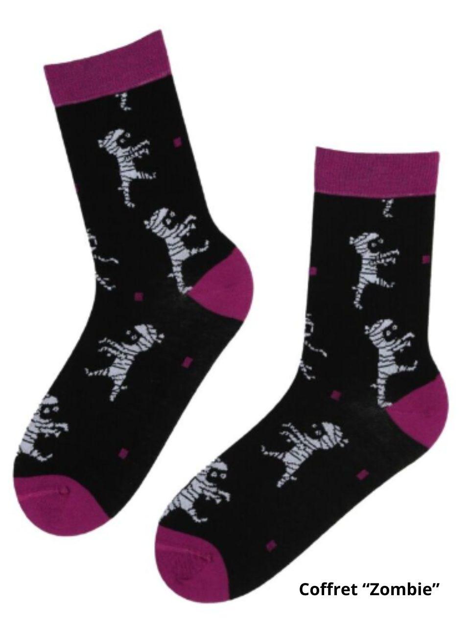 Coffret 3 paires de chaussettes Halloween femme – Taille unique 36-40