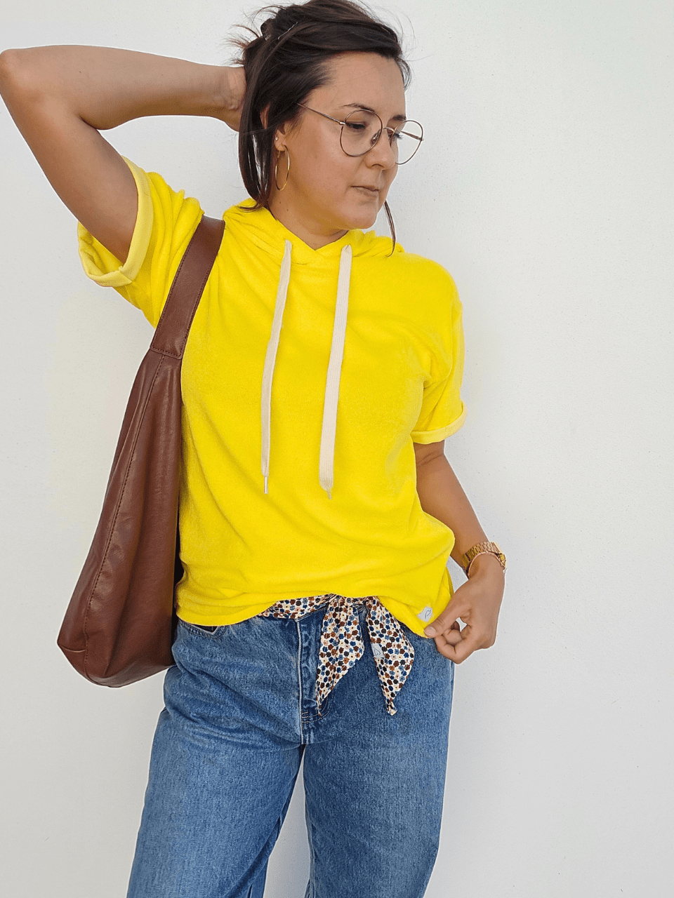 Sweat jaune fluo à capuche – Love By MD