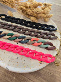 Bracelet chaîne en résine – plusieurs coloris