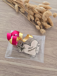 Magnet en bois « Merci Maîtresse » – création artisanale, 4 modèles