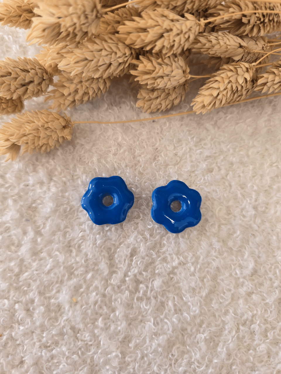Pampilles fleurs artisanales en argile polymère – différents modèles