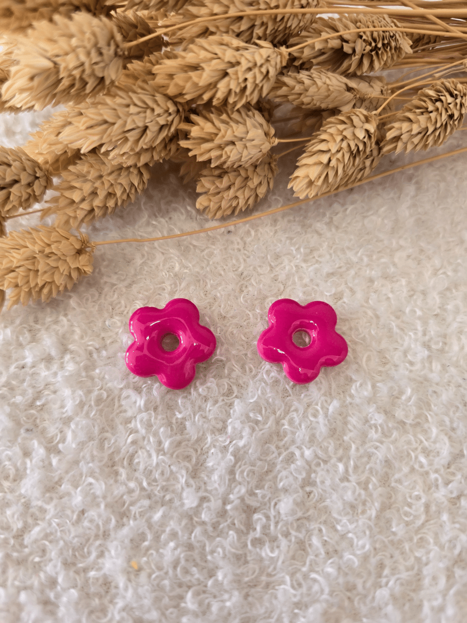 Pampilles Flora – Fleur en argile colorée pour créoles