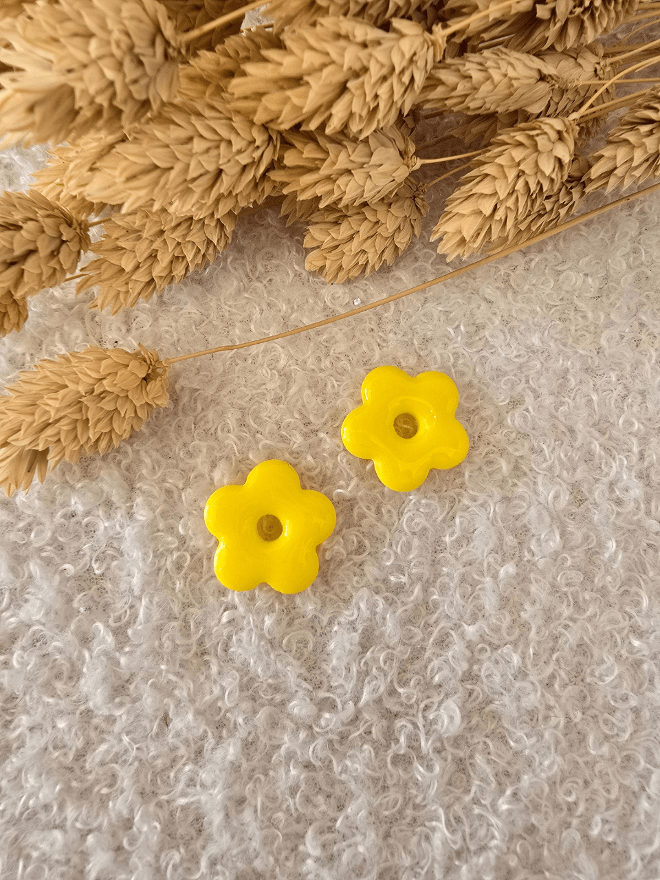 Pampilles Flora – Fleur en argile colorée pour créoles