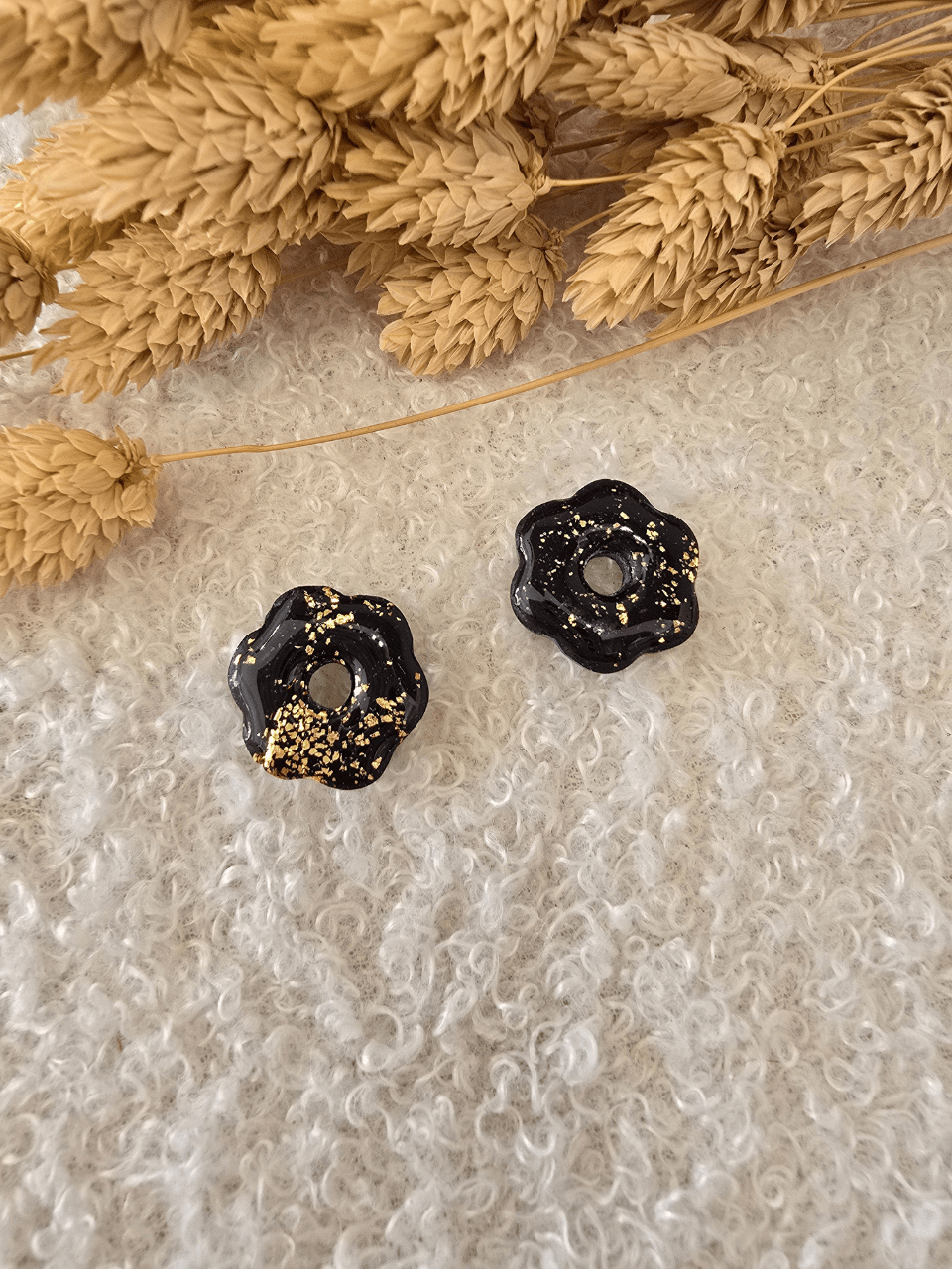 Pampilles fleurs artisanales en argile polymère – différents modèles
