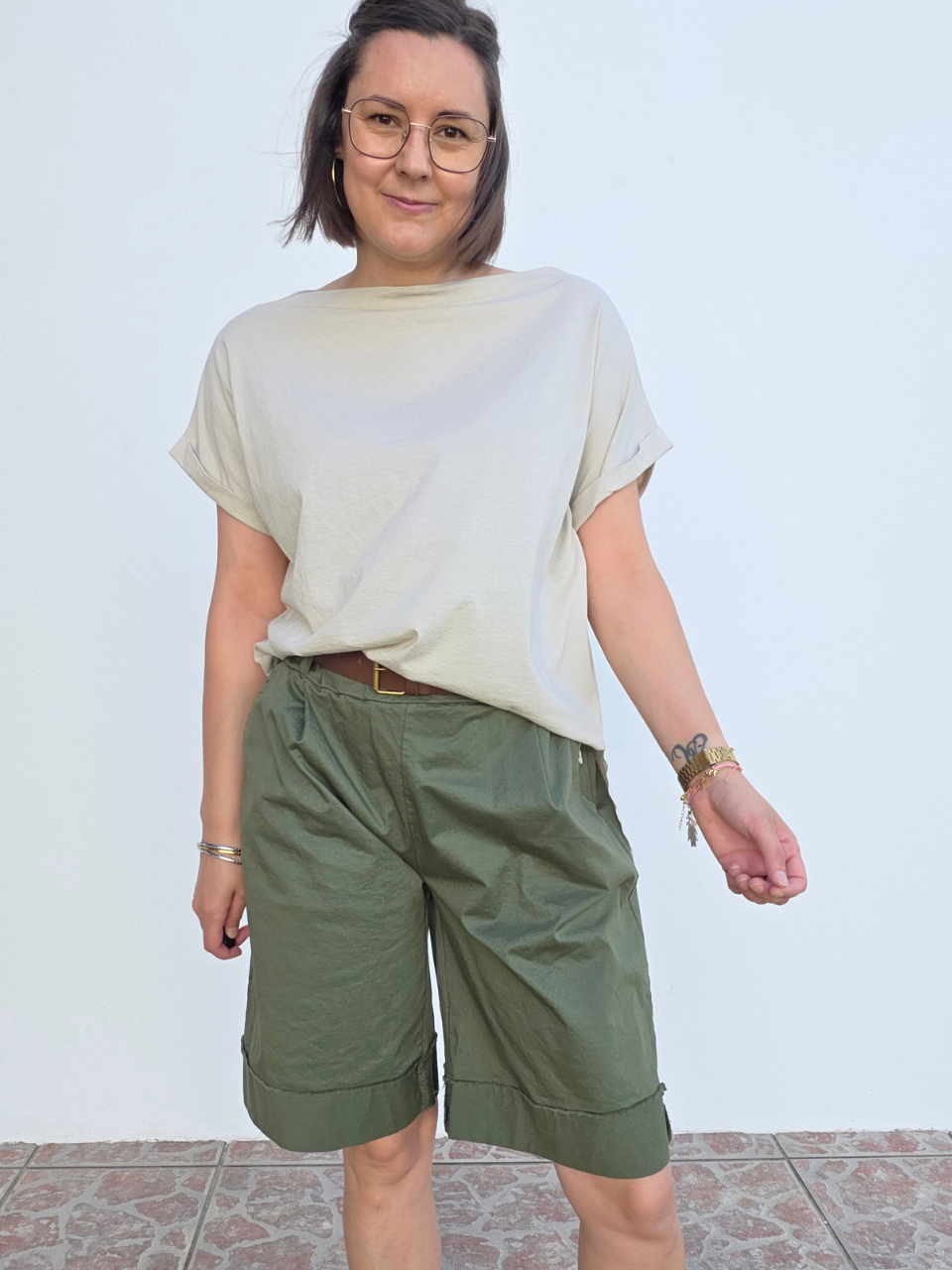 Tee-shirt col bateau en coton – Différents coloris