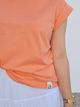 T-shirt coton manches fluides – Jaune & Orange