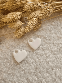 Pampilles cœur artisanales en argile polymère – différents modèles