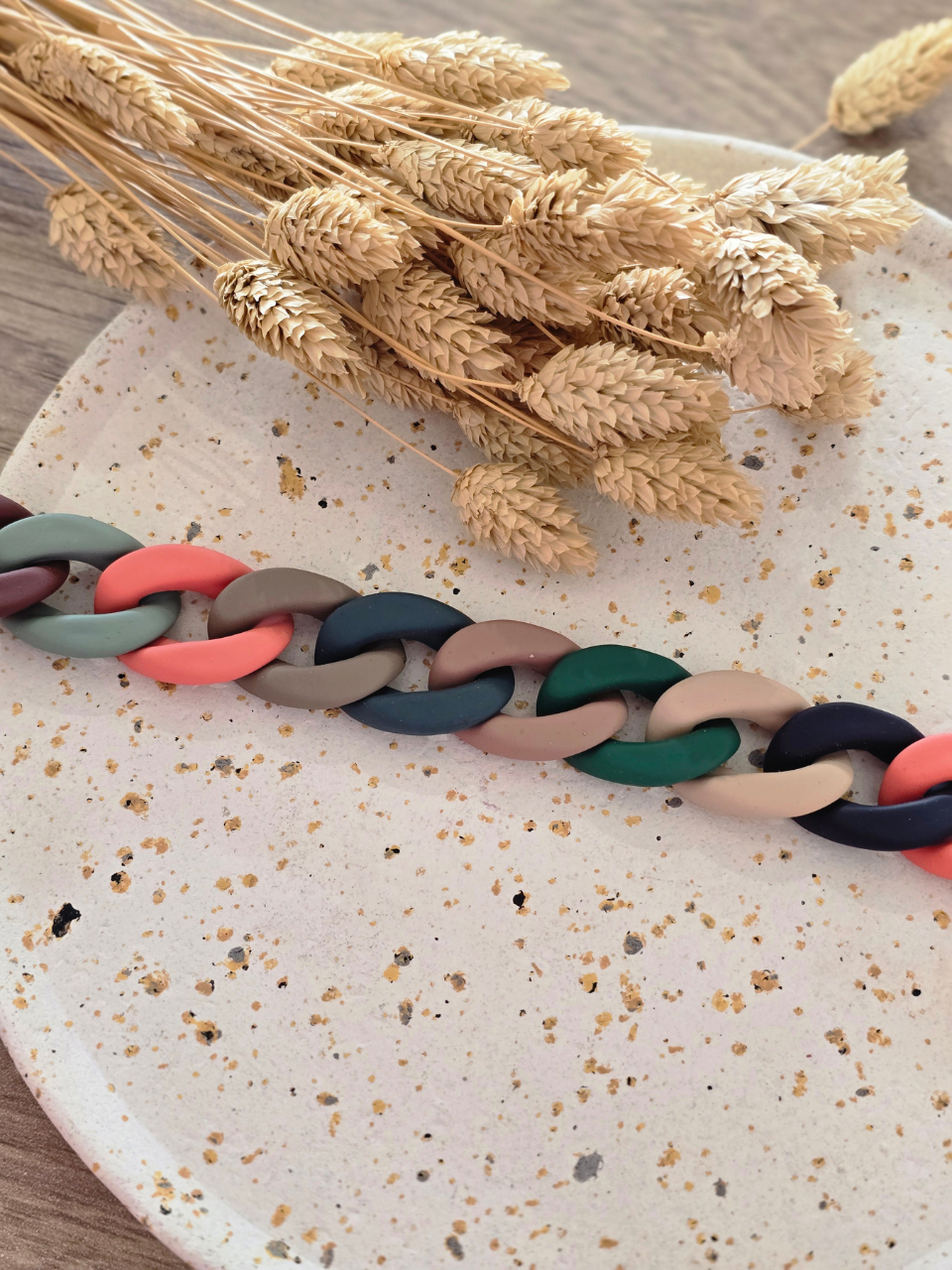 Bracelet chaîne en résine – plusieurs coloris