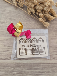 Magnet en bois « Merci Maîtresse » – création artisanale, 4 modèles