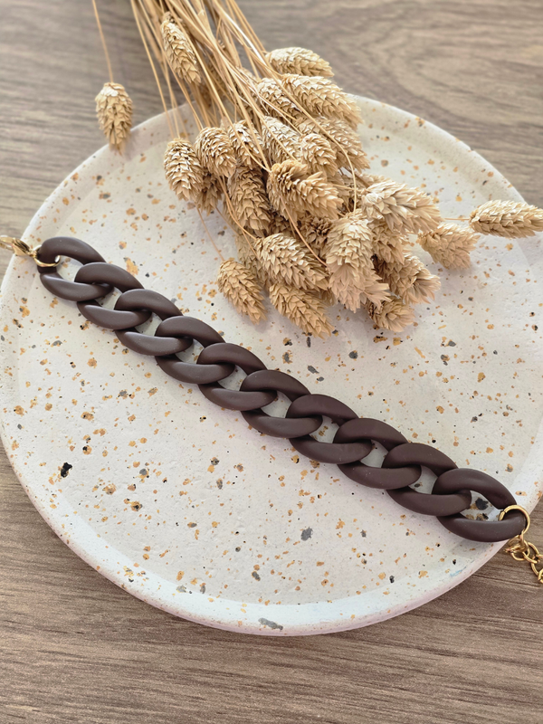 Bracelet chaîne en résine – plusieurs coloris