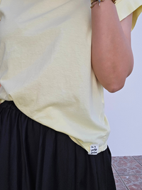 T-shirt coton manches fluides – Jaune & Orange