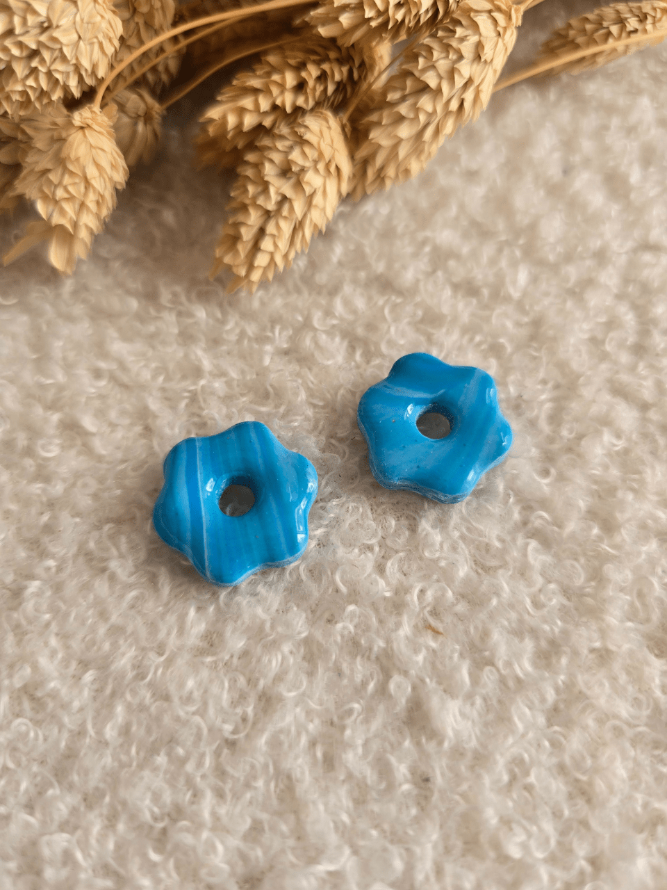 Pampilles fleurs artisanales en argile polymère – différents modèles