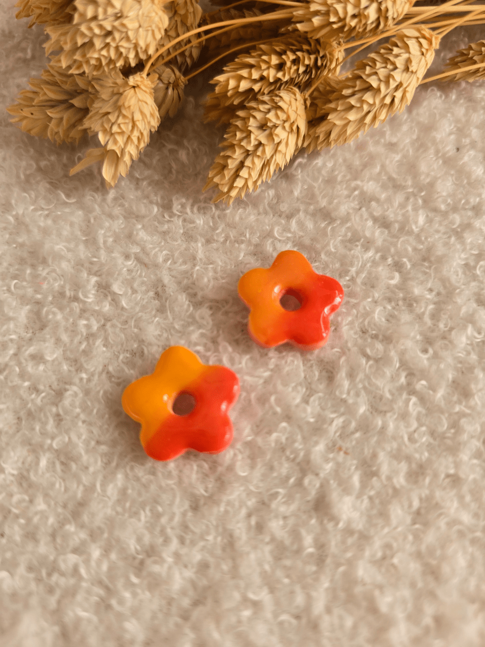 Pampilles Flora – Fleur en argile colorée pour créoles