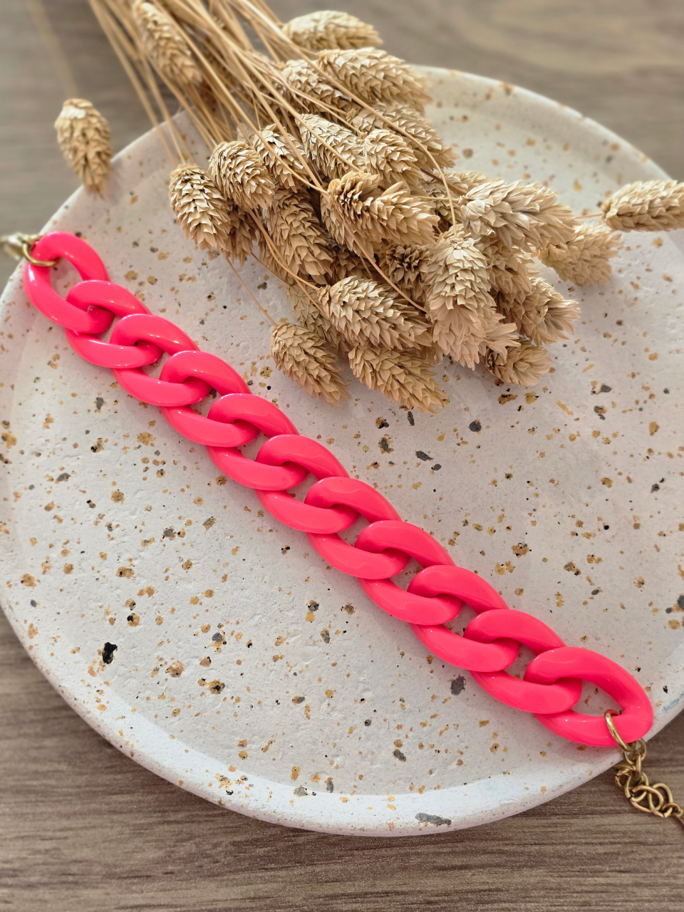 Bracelet chaîne en résine – plusieurs coloris