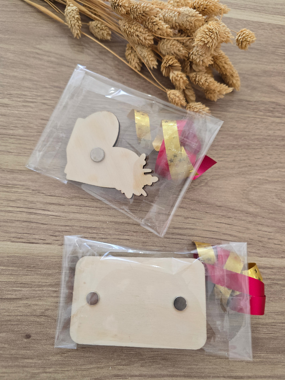 Magnet en bois « Merci Maîtresse » – création artisanale, 4 modèles
