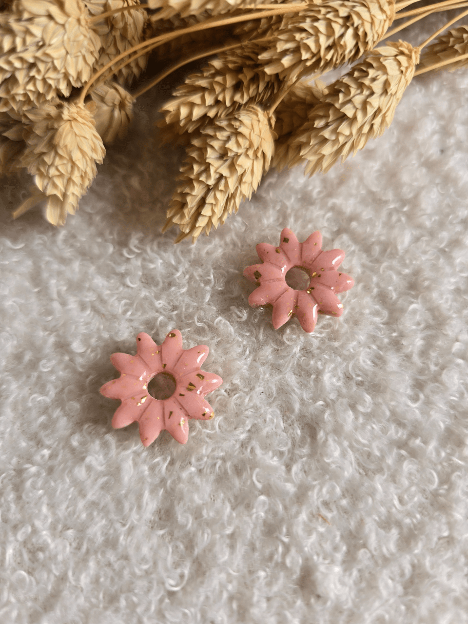 Pampilles en argile artisanale Iris – Forme soleil