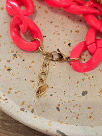 Bracelet chaîne en résine – plusieurs coloris