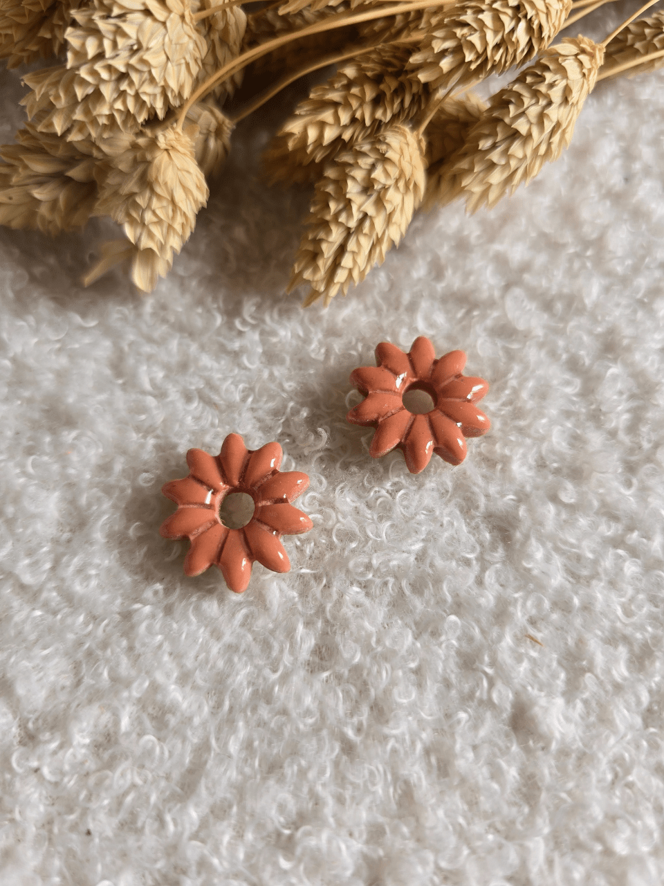 Pampilles en argile artisanale Iris – Forme soleil