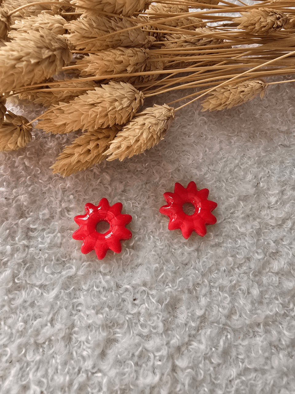Pampilles en argile artisanale Iris – Forme soleil
