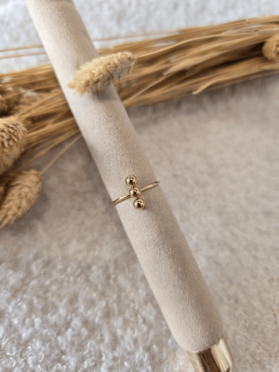 Bague minimaliste 3 boules