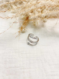 Bague 4 rangs à boules