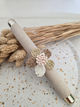 Bague fleur en raphia