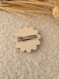 Barrettes fleurs en bois