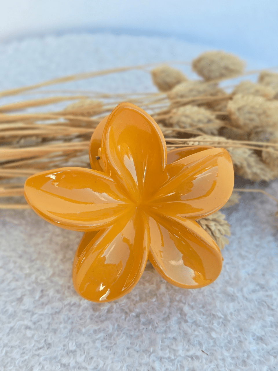 Barrette fleur cheveux – Finition brillante
