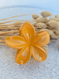 Barrette fleur cheveux – Finition brillante