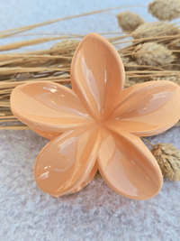 Barrette fleur cheveux – Finition brillante