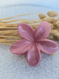 Barrette fleur cheveux – Finition brillante