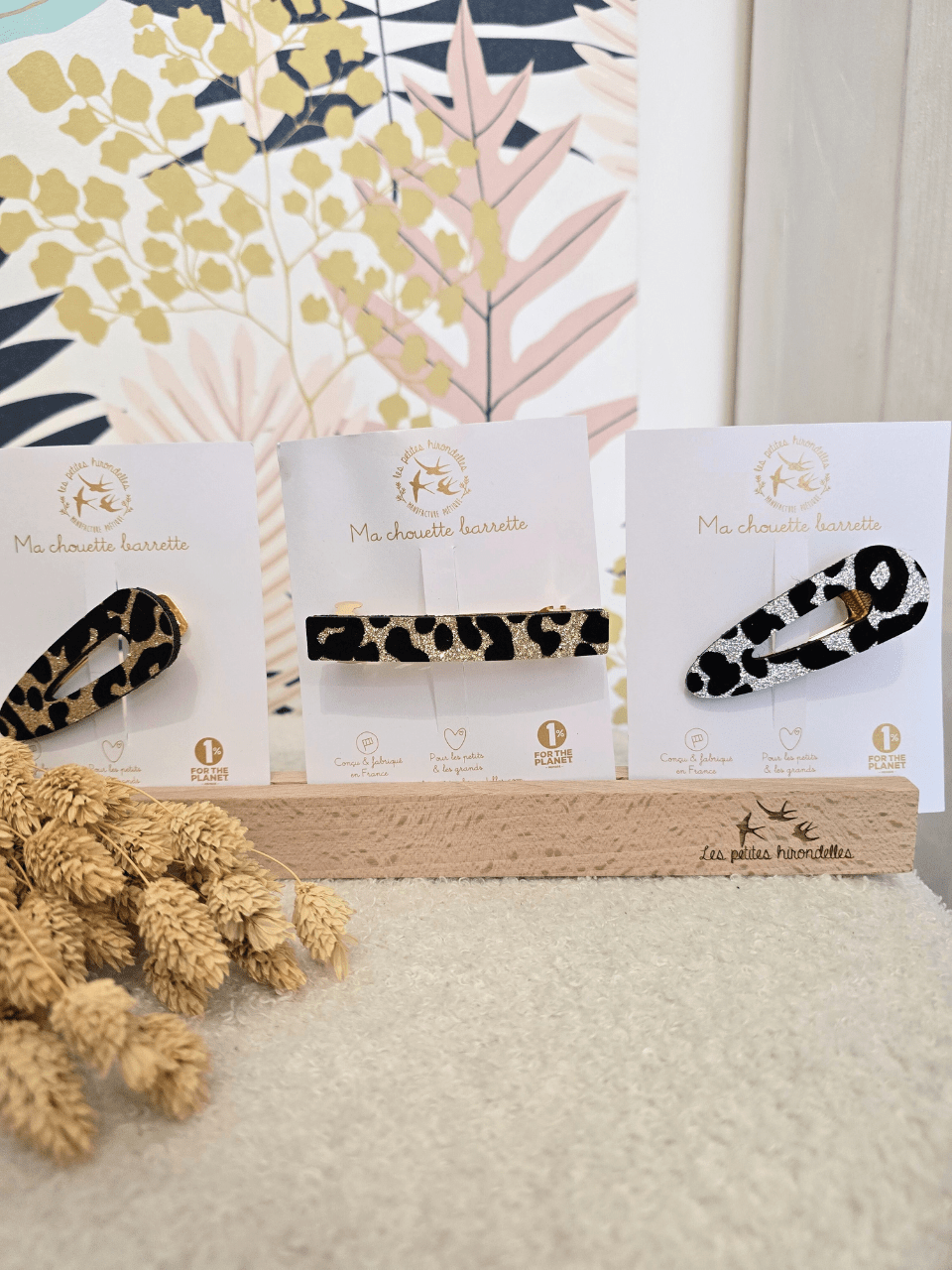 Barrettes glitter léopard– Les petites hirondelles