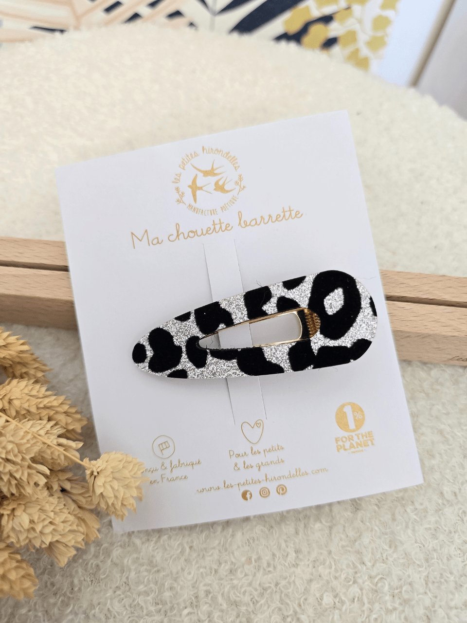 Barrettes glitter léopard– Les petites hirondelles