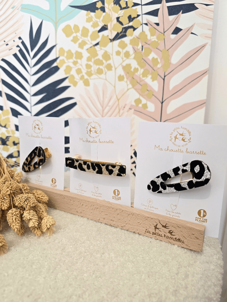 Barrettes glitter léopard– Les petites hirondelles
