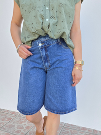 Bermuda asymétrique femme