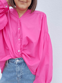 Blouse oversize fuchsia – coton léger