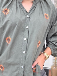 Blouse palmier femme