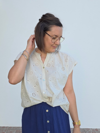 Blouse broderie anglaise écru 