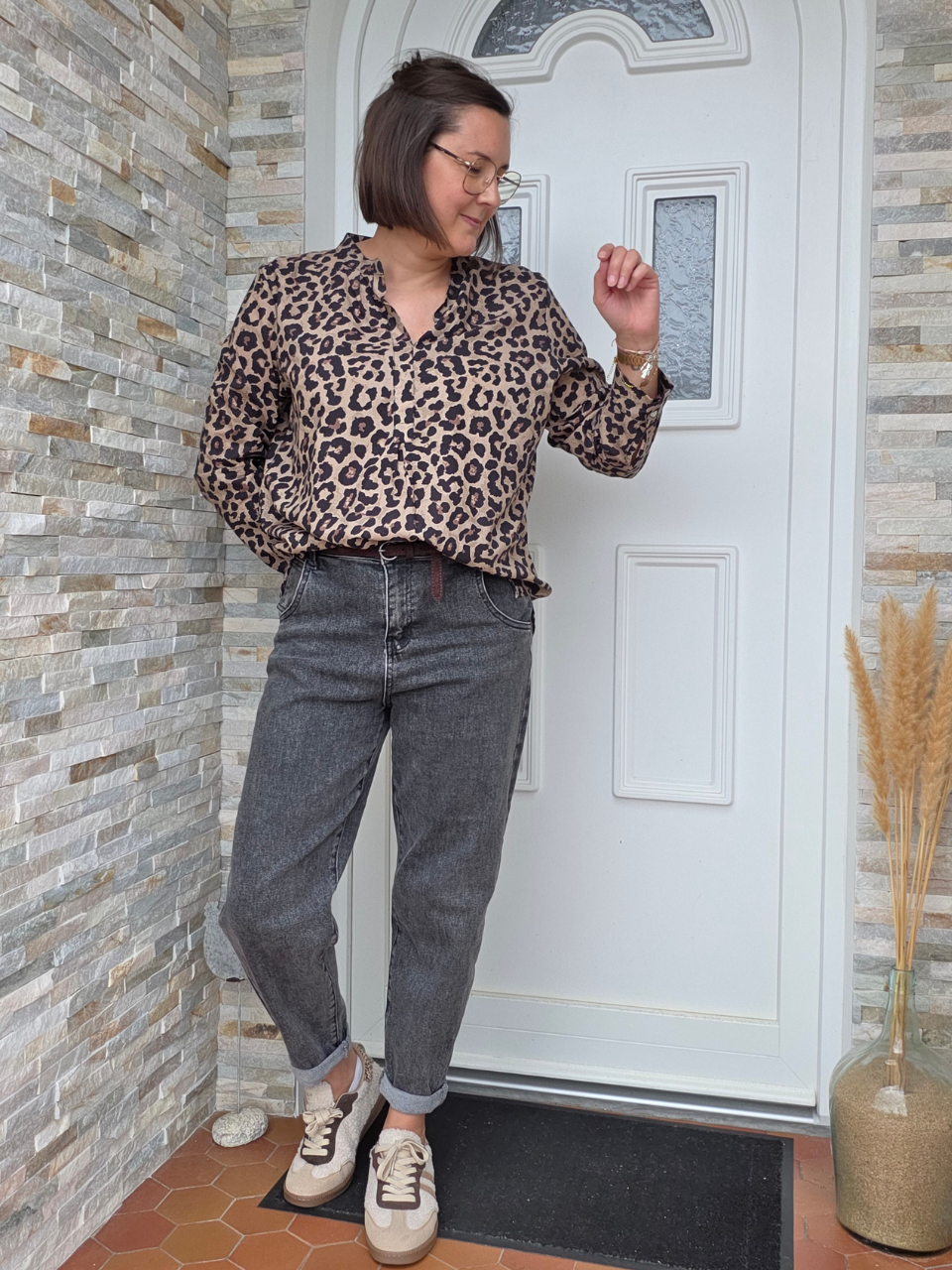 Look automne léopard femme