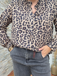 Blouse léopard beige