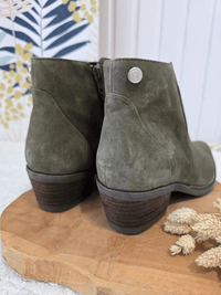 Bottines en Nubuck Kaki Les Pympren'elles