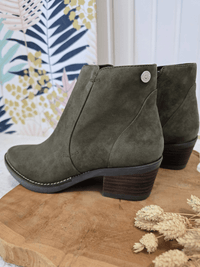 Bottines en Nubuck Kaki Les Pympren'elles