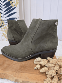 Bottines en Nubuck Kaki Les Pympren'elles