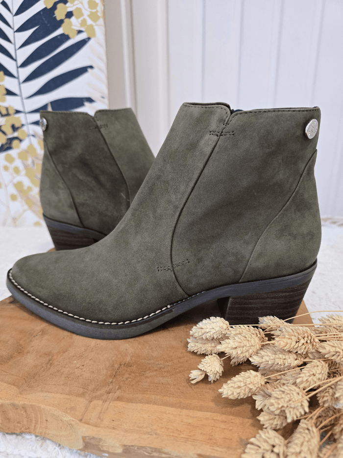 Bottines en Nubuck Kaki Les Pympren'elles