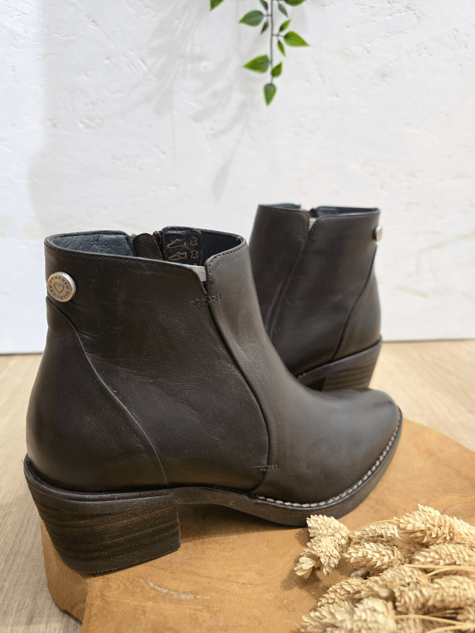 Bottines en cuir marron – Les Pympren’elles
