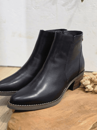 Bottines en cuir noir – Les Pympren’elles