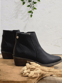 Bottines en cuir noir – Les Pympren’elles